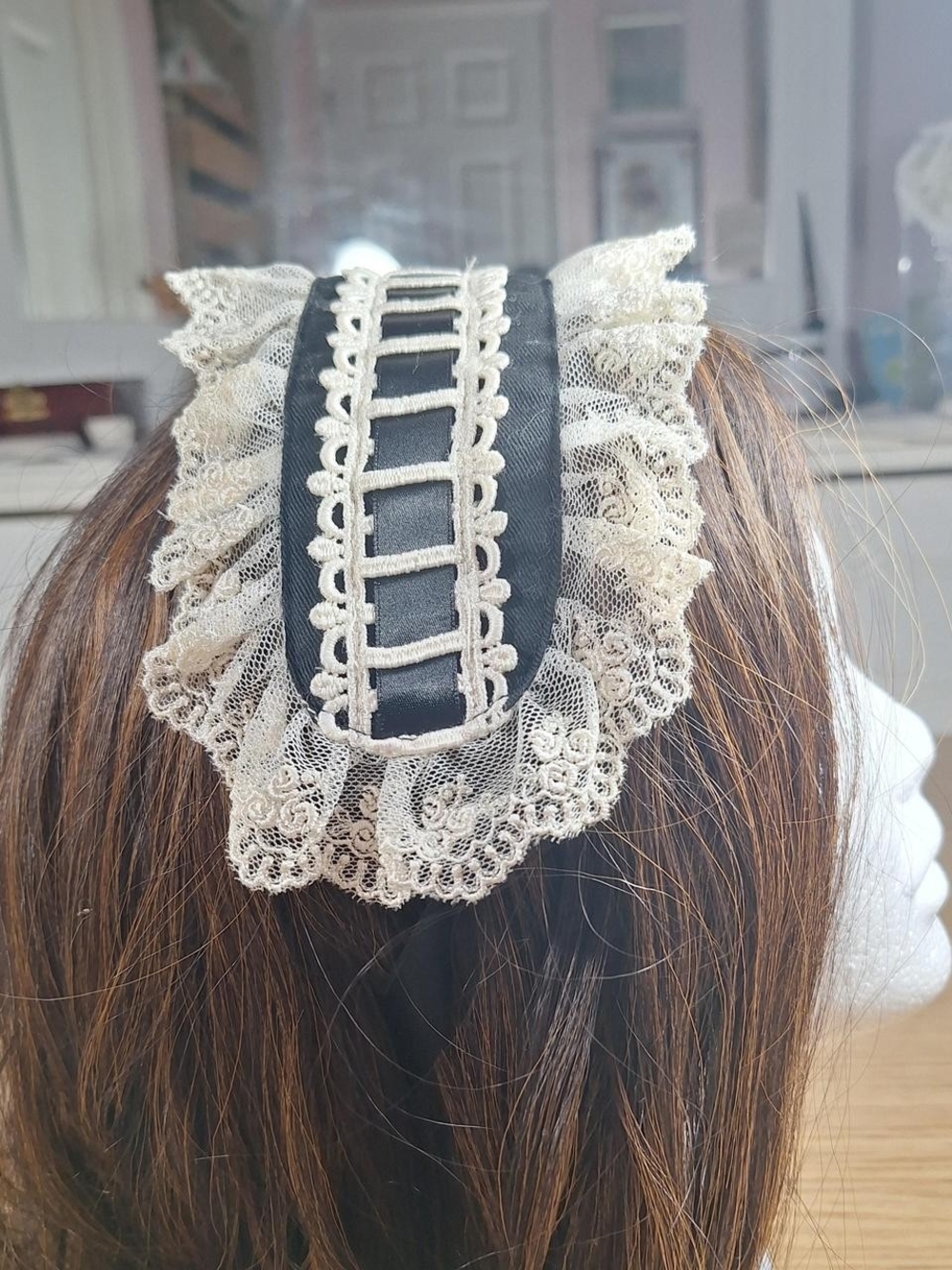 🖤 Innocent World Black Headdress With Ivory Lace 🖤